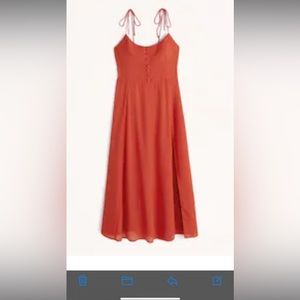 NWT Abercrombie Tie-Strap Corset Midi Dress